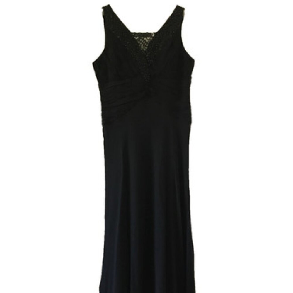 BCBGMaxAzria 100% Silk Sequin Sleeveless Maxi Dress (6)